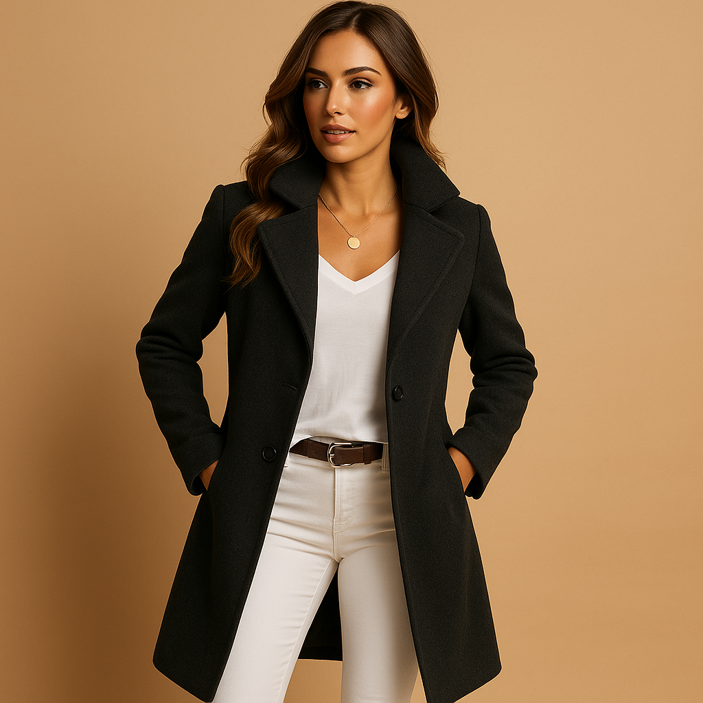 Women's Classic Longline Coat - Black