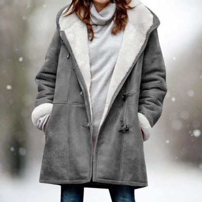 Women's Sherpa Lined Winter Coat - Black