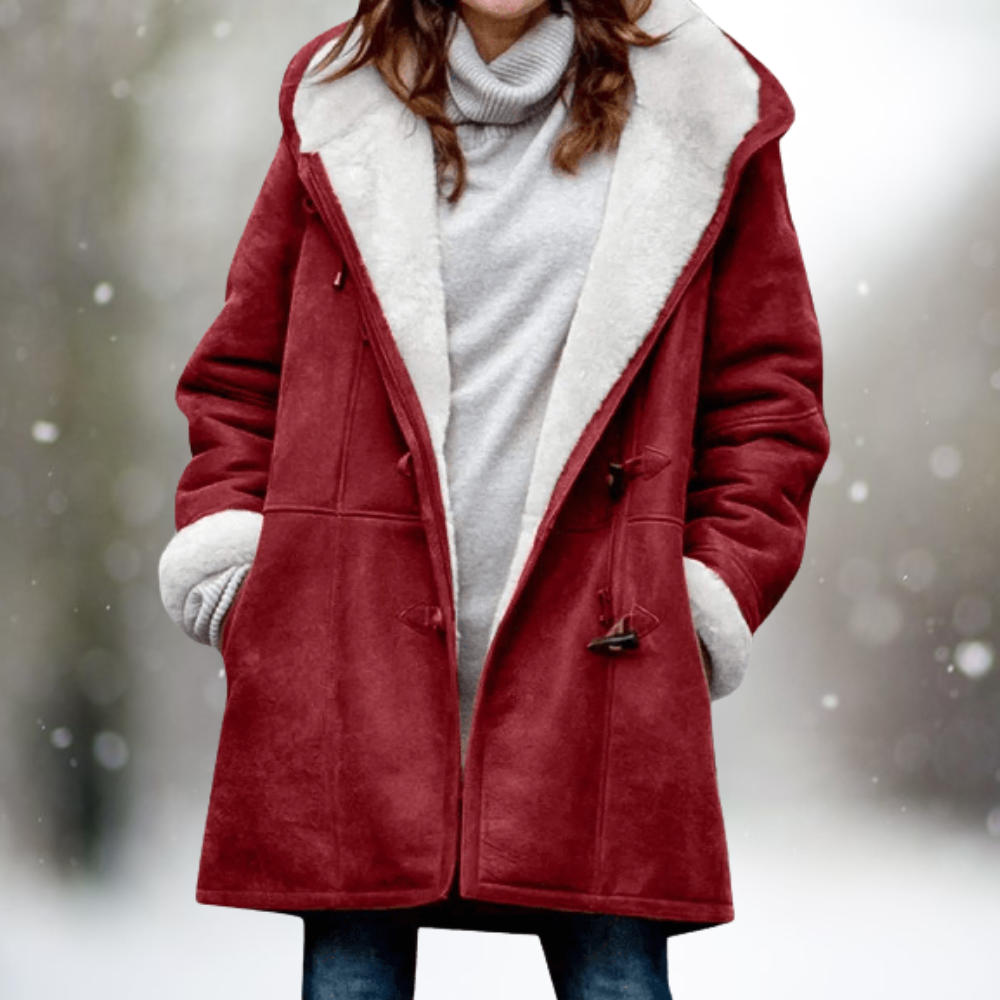 Women's Sherpa Lined Winter Coat - Black