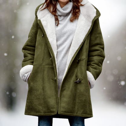 Women's Sherpa Lined Winter Coat - Black