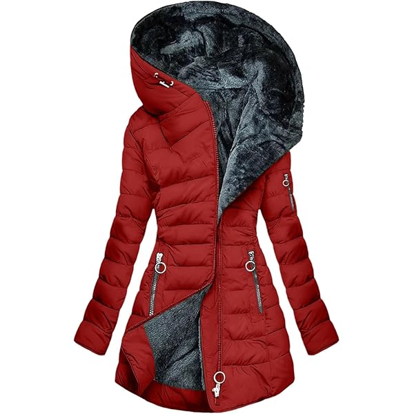 Women's Slim Fit Winter Coat - Black